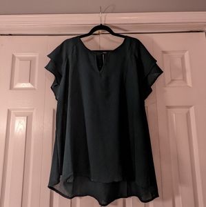 Emerald green blouse 3XL